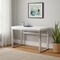 Homeroots Adjustable White and Gray Wood and Metal Sled Computer Desk 490021 - alternate 9