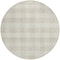 Homeroots 8' Ivory And Beige Round Plaid Washable Indoor Outdoor Area Rug 595489 - alternate 6