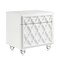 Homeroots 24" Clear And White End Table With Drawer And Shelf 544111 - alternate 1