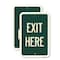 Signmission Exit Sign, Heavy Gauge Aluminum, 24 in W, 18 in H A-1824-2PACK-24503 - alternate 1