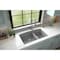 Msi Grrey Quartz 32in x 19in Undermount 60/40 Double Bowl Kitchen Sink ZOR-QTZ-DBSNK-0105 - alternate 4