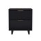 Manhattan Comfort Elara 18 in Solid Wood Nightstand in Black (2-Drawer) NS1780-2 - alternate 7