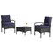 Lavish Home Outdoor Chair Cushions w/ Sun & Water-Resistant Removable Covers Memory Foam Patio Cushions HT-OUTDR-NVY - alternate 10