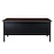 Regency Mesa Steel Double Pedestal Teacher's Office Desk 60in x 30in, Neo Walnut Top, Black Base 66266DPNWBK - alternate 5