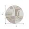 Homeroots 8' Ivory And Beige Round Geometric Washable Indoor Outdoor Area Rug 612583 - alternate 7
