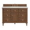 James Martin Vanities Lorelai 48" Sgl Vanity, Mid-Century Walnut, w/3 CM Siberian Silestone Top w/FreePower WirelessCharger 424-V48-WLT-FSFR - alternate 1
