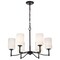 Nuvo Liam, 6 Light Chandelier, Matte Black, White Opal Glass 60/8216 - alternate 7