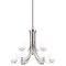 Vaxcel Metropolis 9 Light 2 Tier Satin Nickel Chandelier White Glass H0175 - alternate 1
