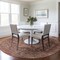 Homeroots 8' Burgundy Round Medallion Washable Indoor Outdoor Area Rug 607994 - alternate 7