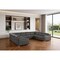 Homeroots Dark Gray Italian Leather Power Reclining U Shaped Eight Piece Corner Sectional With Console 632574 - alternate 14