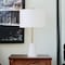 Homeroots 26" Gold and White Marble Table Lamp With White Drum Shade 524286 - alternate 8