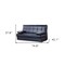 Homeroots 75" Black Faux Leather Convertible Futon Sleeper Sofa And Toss Pillows With Storage 607184 - alternate 8