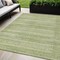 Homeroots 5' X 8' Sage And Ivory Striped Washable Indoor Outdoor Area Rug 631510 - alternate 1