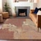 Homeroots 5' X 8' Orange And Burnt Orange Abstract Washable Indoor Outdoor Area Rug 609173 - alternate 5