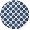 Homeroots 8' Navy Blue And Ivory Round Polka Dot Washable Indoor Outdoor Area Rug 614925 - alternate 7