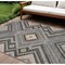 Homeroots 9' X 12' Gray Charcoal And Pink Tribal Washable Indoor Outdoor Area Rug 598128 - alternate 1