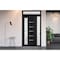 Vdomdoors Front Exterior Prehung FiberGlass Door Frosted Glass / Manux 8088 Matte Black / Sidelight and Trans MANUX8088EXD-BLK-W36+16 x H80+14-LH - alternate 4