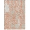 Homeroots 5' X 8' Coral And Ivory Abstract Washable Indoor Outdoor Area Rug 612924 - alternate 8
