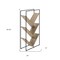 Homeroots 60" Taupe Metal Five Tier Geometric Bookcase 489787 - alternate 10