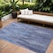 Homeroots 3' X 5' Pewter And Blue Southwestern Washable Indoor Outdoor Area Rug 603557 - alternate 1
