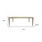 Homeroots 79" White and Oak Faux Marble and Wood Dining Table 716293 - alternate 7