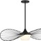 Homeroots 34" Black Aluminum Geometric Wavy LED Dimmable Outdoor Hanging Light 683460 - alternate 7