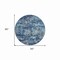 Homeroots 8' Navy Blue And Denim Blue Round Striped Washable Indoor Outdoor Area Rug 609560 - alternate 8
