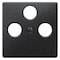 Siemens DELTA i-system Cover plate TV/RF/SAT 3-hole carbon metallic 5TG1222-2 - alternate 1