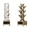 Homeroots 48" Gray Wood Sixteen Tier Etagere Bookcase 717457 - alternate 4