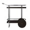 Homeroots 34in Brown And Silver Iron and Wood Rolling Bar Cart 402554 - alternate 1