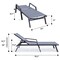 Leisuremod Marlin Patio Chaise Lounge Chair with Armrests in Black Aluminum Frame, Dark Grey MLABL-77DGR - alternate 10