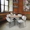 Regency Round Kahlo Breakroom Table W/ 4 Zeng Stack Chairs, 48 in W, 48 in L, Noble Oak TPL48RNDNOBK44GY - alternate 6