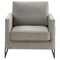 Leisuremod Lincoln Velvet Accent Armchair with Black Frame, Light Grey LAB31LGR - alternate 5