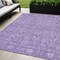 Homeroots 5' X 8' Plum And Lavender Floral Washable Indoor Outdoor Area Rug 604678 - alternate 1
