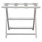 Homeroots Earth Friendly White Folding Luggage Rack With White Straps 383089 - alternate 6