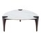 Homeroots 36" White and Black Sintered Stone Faux Leather And Steel Triangle Coffee Table 565004 - alternate 9