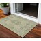 Homeroots 3' X 5' Artichoke Green Brown And Beige Floral Washable Indoor Outdoor Area Rug 605443 - alternate 1