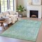 Homeroots 3' X 5' Teal Blue And Ivory Abstract Washable Indoor Outdoor Area Rug 631071 - alternate 7