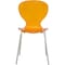 Leisuremod Modern Oyster Transparent Side Dining Side Chair with White Base in Transparent Orange OCW-17TOR - alternate 9