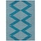 Homeroots 5' X 8' Teal Blue And Ivory Geometric Washable Indoor Outdoor Area Rug 598623 - alternate 9
