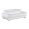 Homeroots 86" White Leather Sofa With Silver Legs 329523 - alternate 6