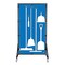 5S Supplies Housekeeping Shadow Board Broom Station V8, Blue / White, Kit + Stand, No Text HSB-V8-BLUE/WHITE-KIT-STAND-NO TEXT - alternate 1