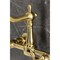 Kingston Brass Two-Handle Wall Mount Bridge Kitchen Faucet, Brushed Brass KS1247AX - alternate 3