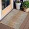 Homeroots 3' X 5' Terra Cotta Silver And Charcoal Oriental Washable Indoor Outdoor Area Rug 588846 - alternate 1