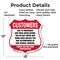 Signmission Restricted Area Shield Sign Customers Du, 12 Inch X 12 Inch, Aluminum Metal Sign SHI-A-12-458 - alternate 5