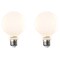 Bulbrite Solana 40-Watt Equivalent 90 CRI G25 Smart WIFI Connected Globe LED Light Bulb, Milky, 2PK 861710 - alternate 1