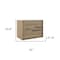 Homeroots 32" Natural Wood Floating Bathroom Vanity With White Sink And Two Drawers 624099 - alternate 5
