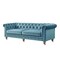 Homeroots 92" Teal Blue Velvet Chesterfield Wood Sofa 543986 - alternate 8