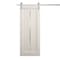Sartodoors Modern Barn Door 24 x 96 inches, Ego 5014 Painted White Oak, 6.6FT Silver Rail Track Heavy Hardwar EGO5014BD-S-PWO-2496 - alternate 1