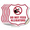 Signmission Alligator Warning Shield Sign Do Not Fee, 4 inch X 4 inch, Vinyl Decal, 5PK SHI-D-5PACK-4-355 - alternate 1